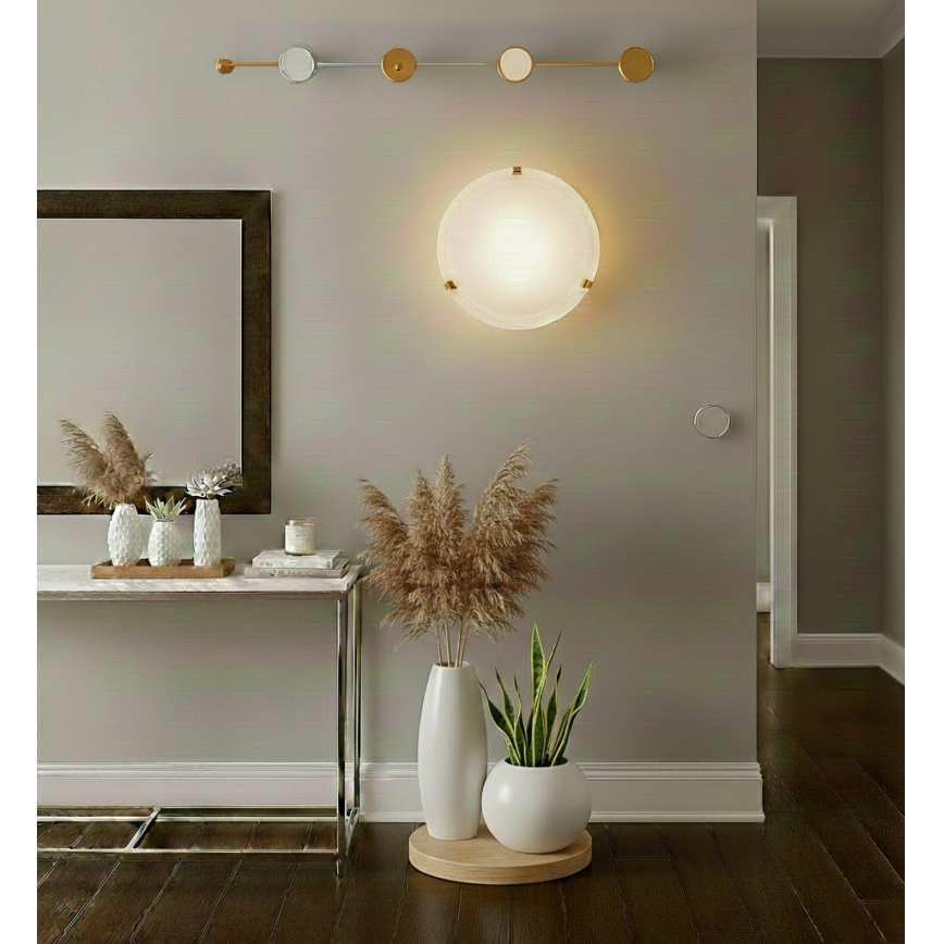 Eglo 32601 - plafon sufitowy LED SALOME LED/11W/230V śr. 30 cm złoty/szkło alabastrowe