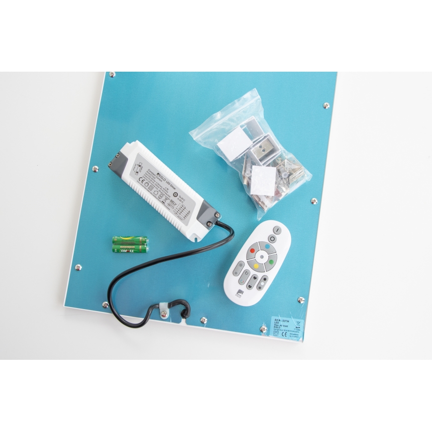 Eglo 32734 - LED RGBW ściemnialna oprawa natynkowa 2 w 1 SALOBRENA-C LED/34W/230V biała + pilot zdalnego sterowania