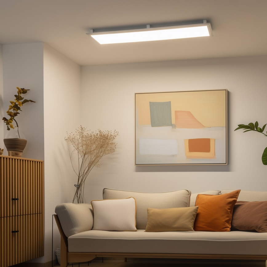 Eglo 32734 - LED RGBW ściemnialna oprawa natynkowa 2 w 1 SALOBRENA-C LED/34W/230V biała + pilot zdalnego sterowania