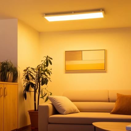 Eglo 32734 - LED RGBW ściemnialna oprawa natynkowa 2 w 1 SALOBRENA-C LED/34W/230V biała + pilot zdalnego sterowania