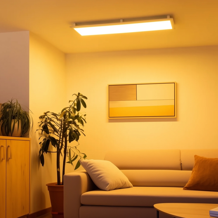 Eglo 32734 - LED RGBW ściemnialna oprawa natynkowa 2 w 1 SALOBRENA-C LED/34W/230V biała + pilot zdalnego sterowania