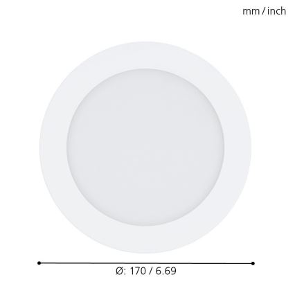 Eglo - LED RGB ściemnialna oprawa sufitowa FUEVA-C LED/10,5W/230V