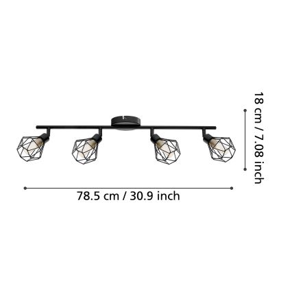 Eglo - LED Oświetlenie punktowe 4xG9/3W/230V