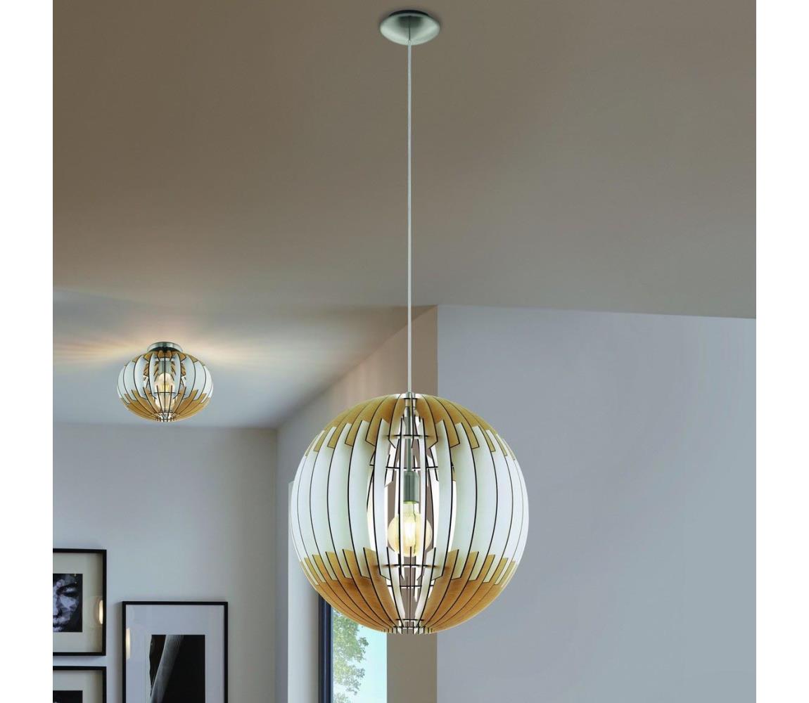 Eglo 32846 - Żyrandol OLMERO 1xE27/60W/230V