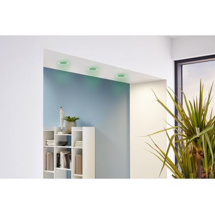 Eglo - Zestaw 3x ściemnialnych opraw wpuszczanych LED RGB FUEVA-C LED/3W/230V śr. 8,5 cm