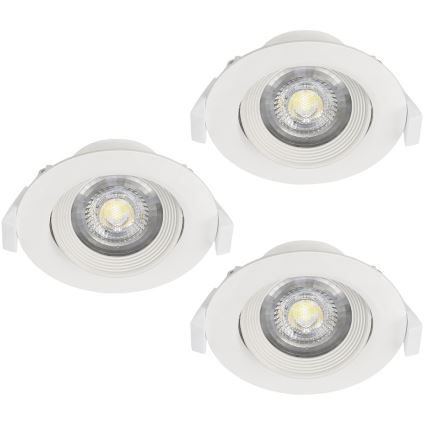 Eglo - ZESTAW 3x wpuszczanych opraw sufitowych SARTIANO LED/5W/230V