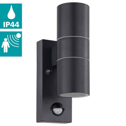 Eglo - LED Kinkiet zewnętrzny z czujnikiem 2xGU10/3W/230V IP44