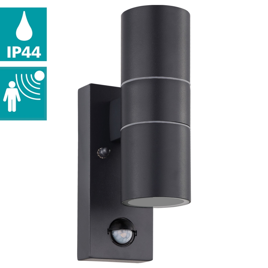 Eglo - LED Kinkiet zewnętrzny z czujnikiem 2xGU10/3W/230V IP44