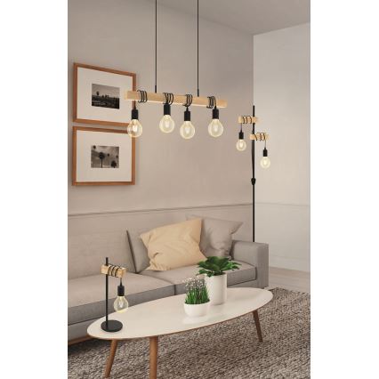 Eglo - Lampa stołowa TOWNSHEND 2xE27/10W/230V