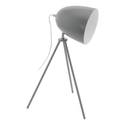Eglo 33094 - Lampa stołowa DUNDEE 1xE27/60W/230V szara