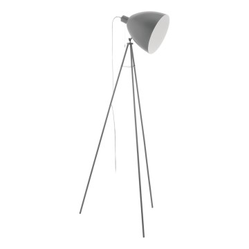 Eglo 33095 - Lampa stojąca DUNDEE 1xE27/60W/230V szara