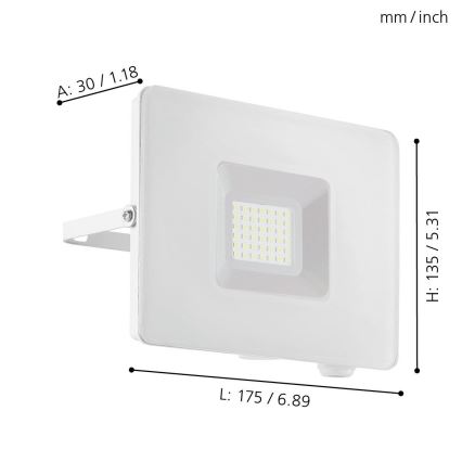 Eglo - LED reflektor LED/30W/230V