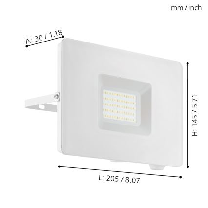 Eglo - LED reflektor LED/50W/230V