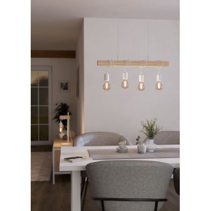 Eglo - Żyrandol na lince TOWNSHEND 4xE27/60W/230V