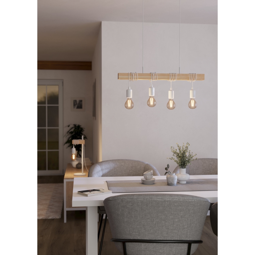 Eglo - Żyrandol na lince TOWNSHEND 4xE27/60W/230V