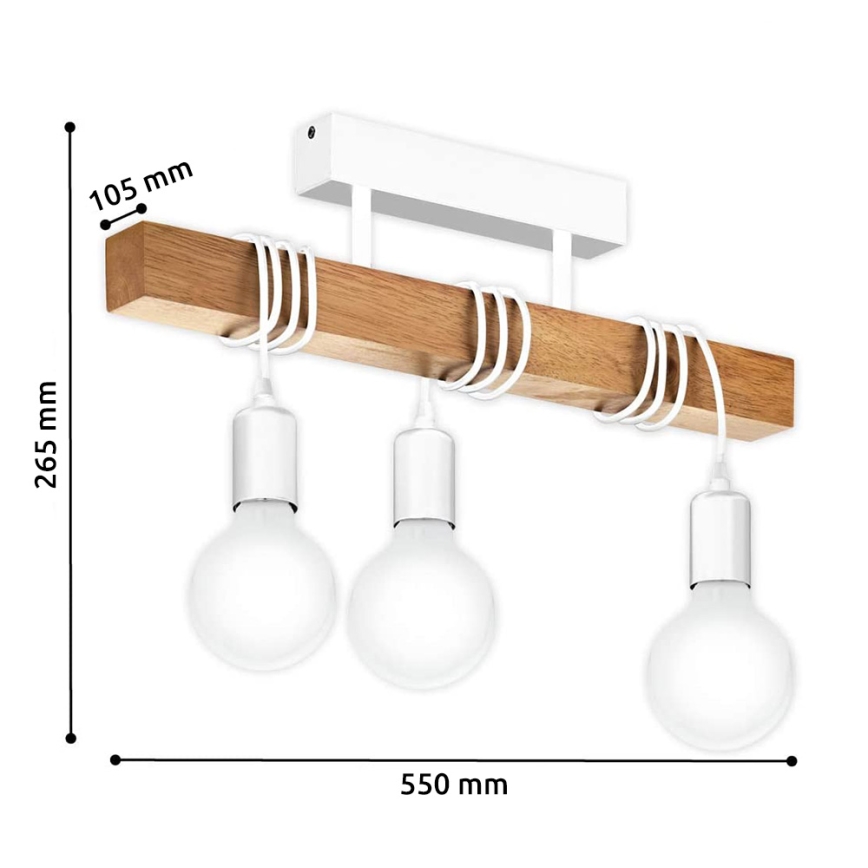 Eglo - Żyrandol natynkowy TOWNSHEND 3xE27/60W/230V