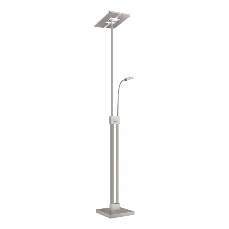 Eglo 33182 - LED Ściemnialna lampa podłogowa SOLANO 1xLED/26W/230V +1xLED/3,2W 3000K matowy chrom