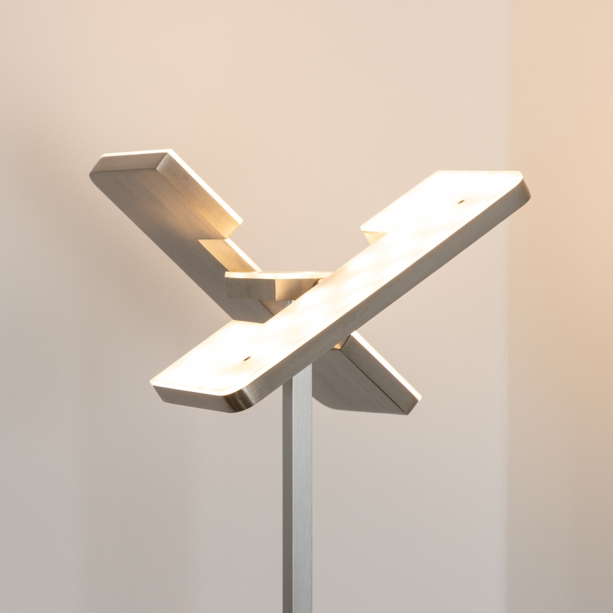 Eglo 33182 - LED Ściemnialna lampa podłogowa SOLANO 1xLED/26W/230V +1xLED/3,2W 3000K matowy chrom