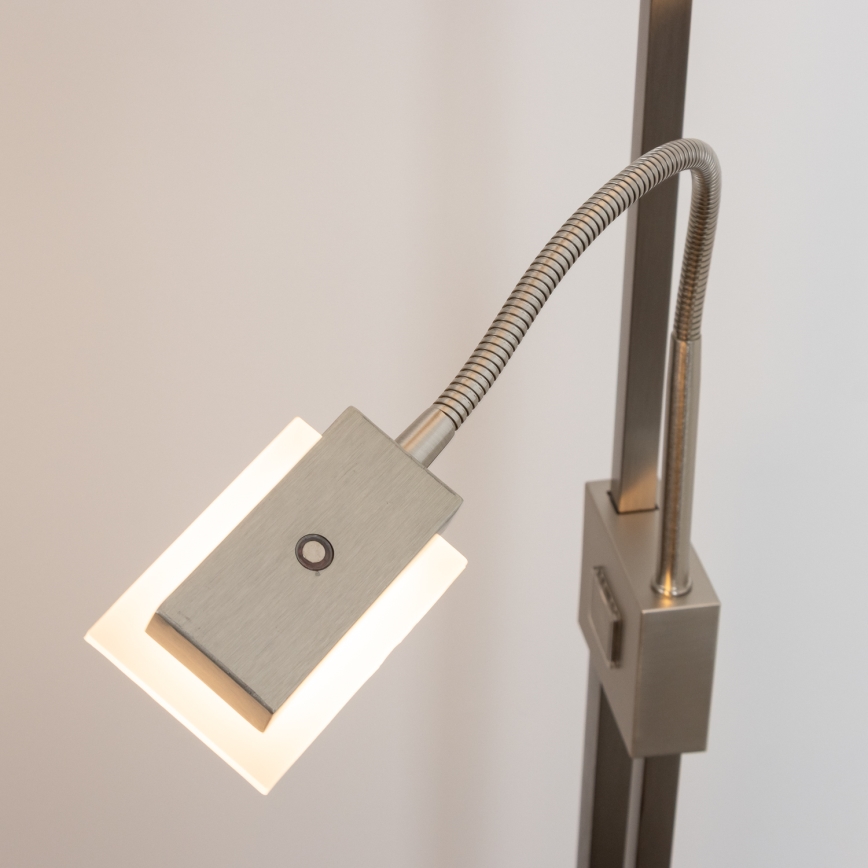 Eglo 33182 - LED Ściemnialna lampa podłogowa SOLANO 1xLED/26W/230V +1xLED/3,2W 3000K matowy chrom
