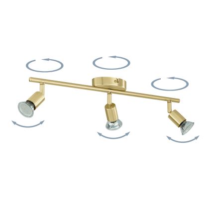 Eglo - LED Oświetlenie punktowe 3xGU10/2,8W/230V 3000K złoty