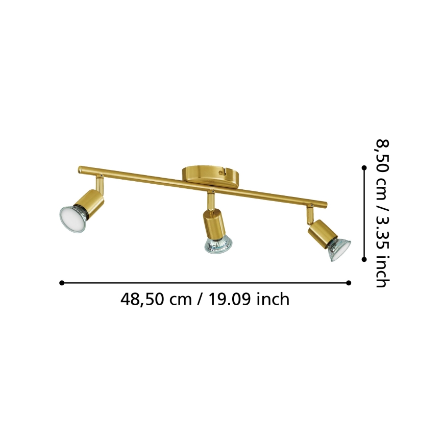 Eglo - LED Oświetlenie punktowe 3xGU10/2,8W/230V 3000K złoty