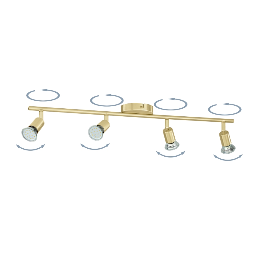 Eglo - LED Oświetlenie punktowe 4xGU10/2,8W/230V 3000K złoty
