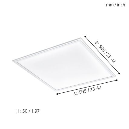 Eglo 33204 - LED RGBW Oświetlenie ściemnialne SALOBRENA-C LED/34W/230V 2700-6500K + zdalne sterowanie