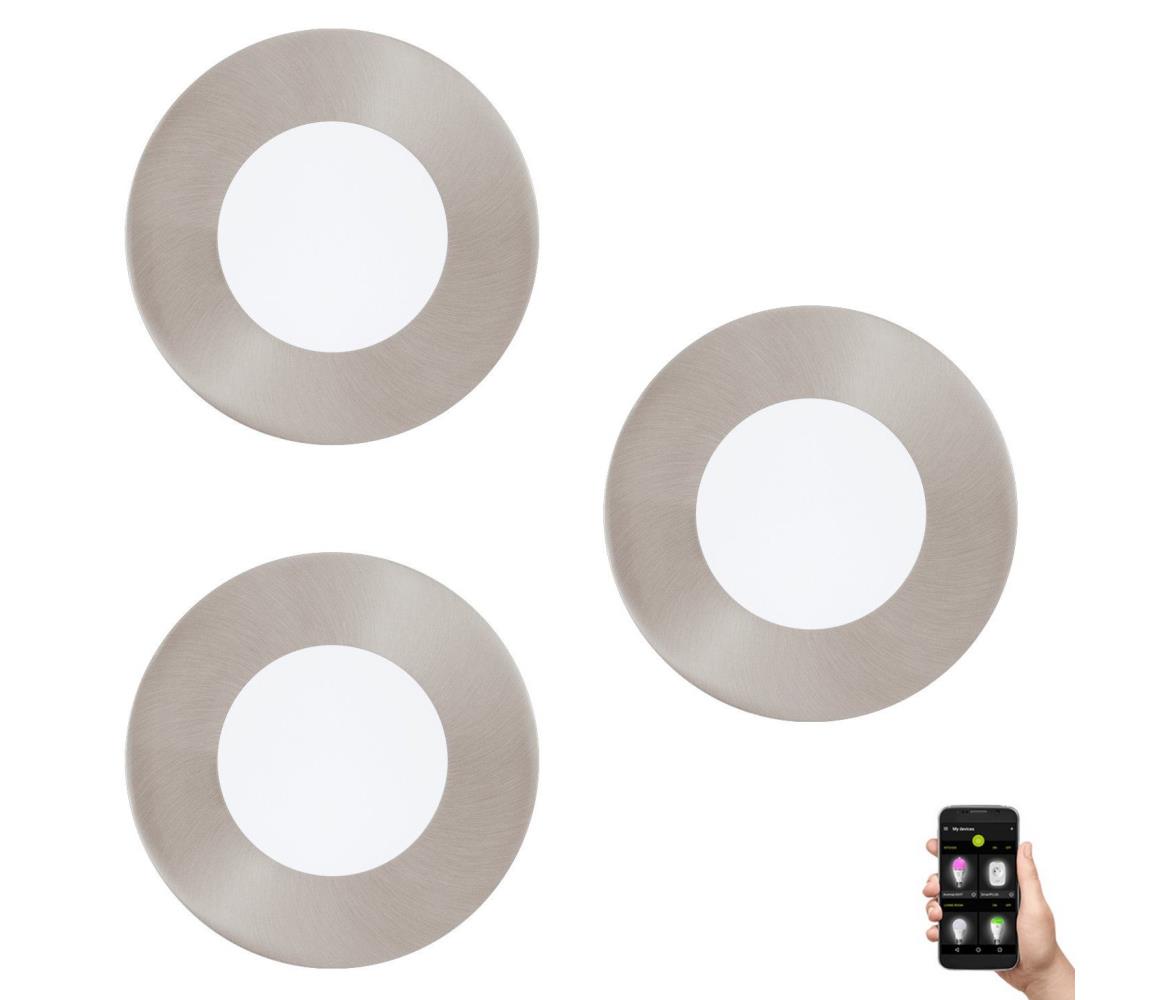 Eglo 33216-ZESTAW 3x LED RGBW Ściemnialna oprawa wpuszczana FUEVA-C LED/3W/230V