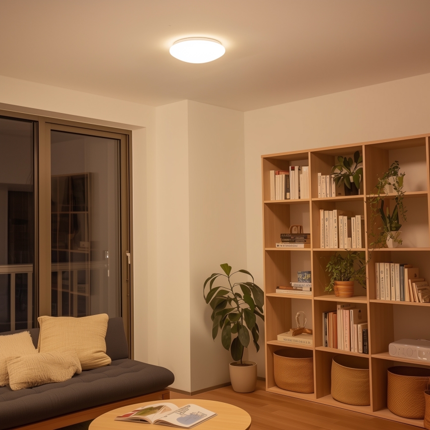 Eglo 33219 - LED RGBW ściemnialna oprawa sufitowa GIRON-C LED/17W/230V śr. 30 cm biała