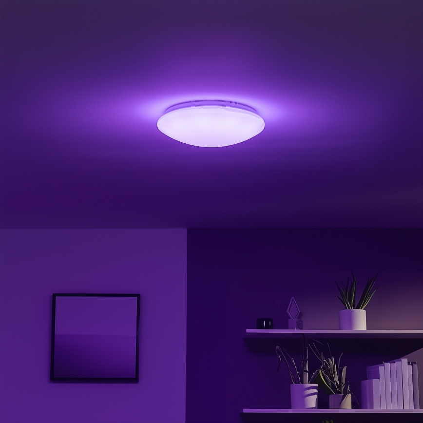 Eglo 33219 - LED RGBW ściemnialna oprawa sufitowa GIRON-C LED/17W/230V śr. 30 cm biała