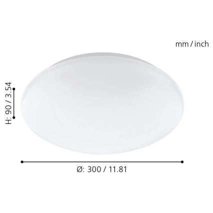 Eglo 33219 - LED RGBW ściemnialna oprawa sufitowa GIRON-C LED/17W/230V śr. 30 cm biała