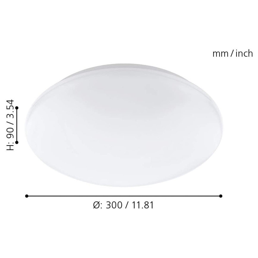 Eglo 33219 - LED RGBW ściemnialna oprawa sufitowa GIRON-C LED/17W/230V śr. 30 cm biała