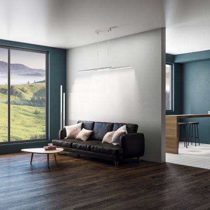 Eglo 33232 - ściemnialna lampa wisząca LED RGBW na lince FRAIOLI-C LED/34W/230V matowy chrom