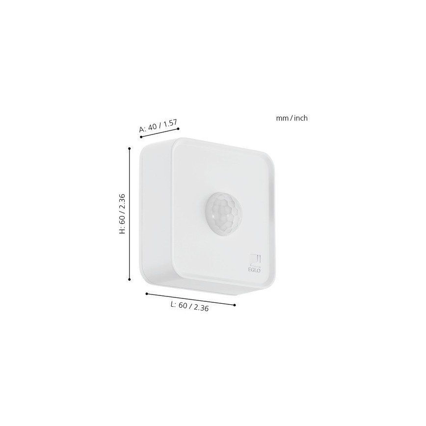 Eglo 33236 - Zewnętrzny czujnik ruchu CONNECT SENSOR 3xAA 12 m biały IP44