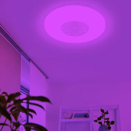Eglo 33248 - LED RGBW ściemnialna oprawa sufitowa CAPASSO-C LED/17W/230V 2700-6500K śr. 34 cm