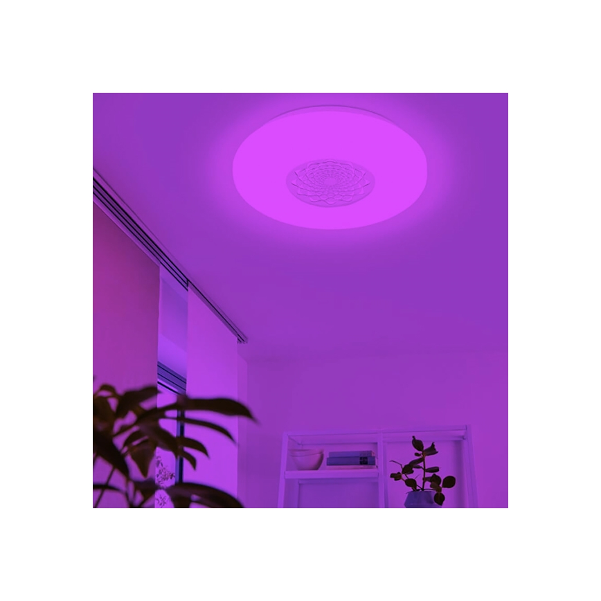 Eglo 33248 - LED RGBW ściemnialna oprawa sufitowa CAPASSO-C LED/17W/230V 2700-6500K śr. 34 cm
