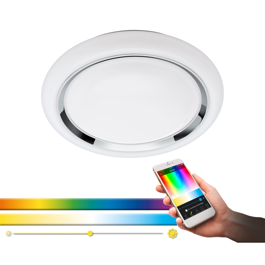 Eglo 33254 - LED RGBW ściemnialna lampa sufitowa CAPASSO-C LED/17W/230V 2700-6500K śr. 34 cm
