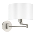 Eglo 33269 - Kinkiet PASTERI 1xE27/60W/230V matowy chrom/biały