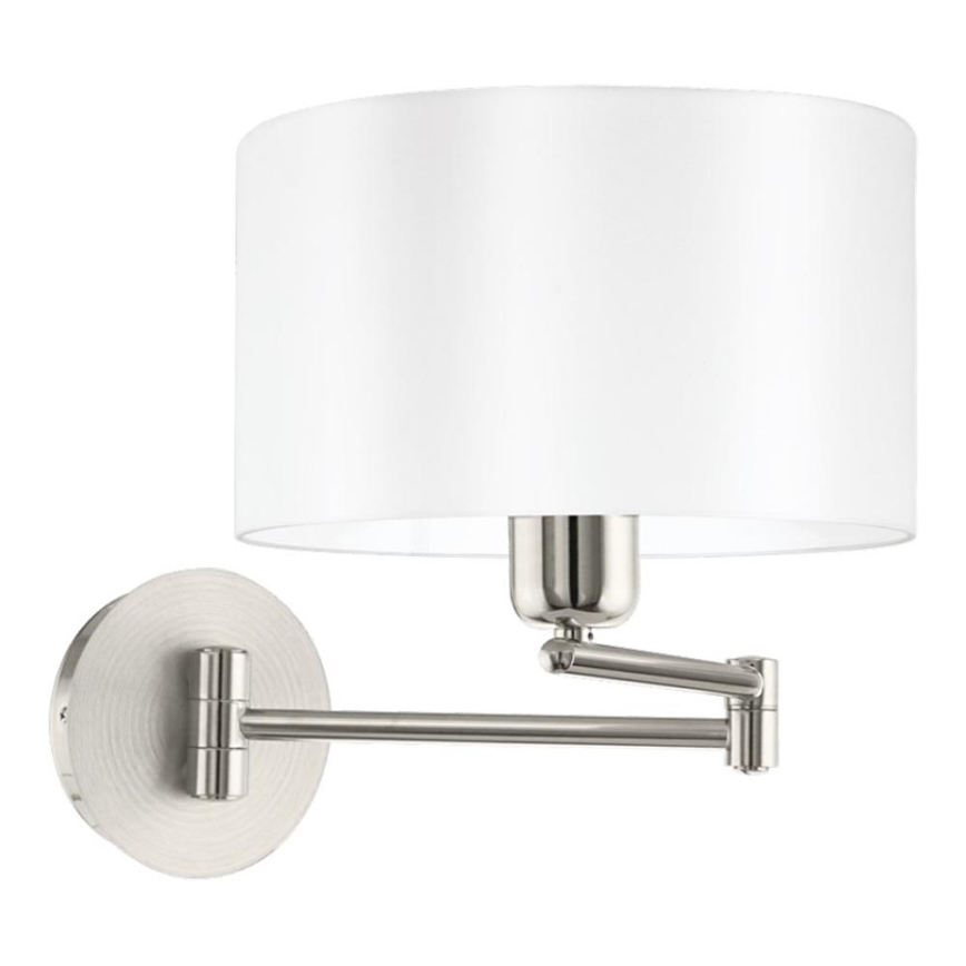Eglo 33269 - Kinkiet PASTERI 1xE27/60W/230V matowy chrom/biały