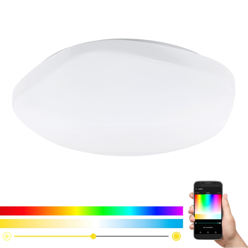 Eglo 33272 - Ściemnialna lampa sufitowa RGBW TOTARI-C LED/34W/230V 2700-6500K biały + zdalne sterowanie