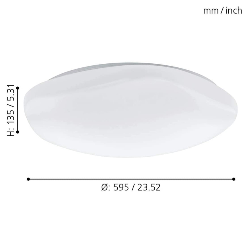 Eglo 33272 - Ściemnialna lampa sufitowa RGBW TOTARI-C LED/34W/230V 2700-6500K biały + zdalne sterowanie