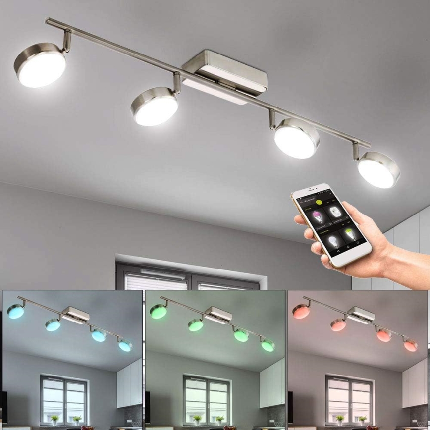 Eglo 33274 - LED RGBW Oświetlenie punktowe ściemnialne CORROPOLI-C 4xLED/5W/230V