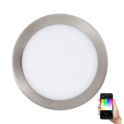 Eglo 33317 - LED RGBW Ściemnialna wpuszczana oprawa sufitowa FUEVA-C LED/15,6W/230V 2700-6500K śr. 22,5 cm