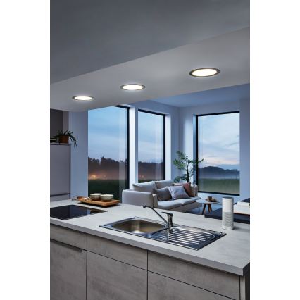 Eglo 33317 - LED RGBW Ściemnialna wpuszczana oprawa sufitowa FUEVA-C LED/15,6W/230V 2700-6500K śr. 22,5 cm