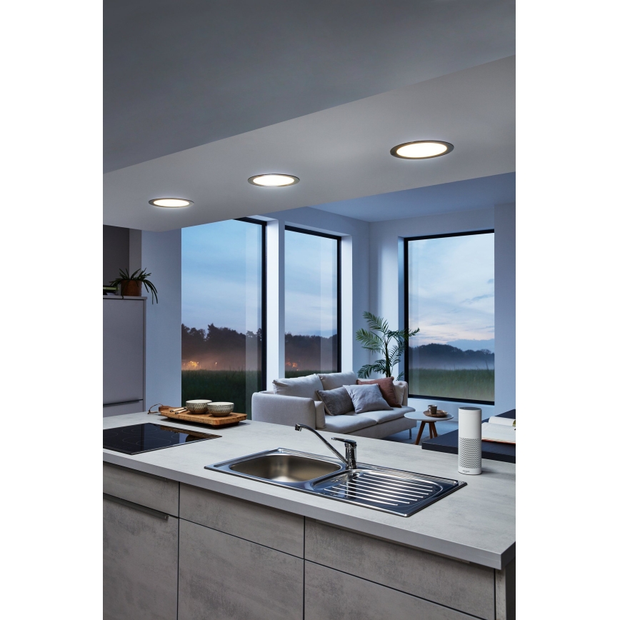 Eglo 33317 - LED RGBW Ściemnialna wpuszczana oprawa sufitowa FUEVA-C LED/15,6W/230V 2700-6500K śr. 22,5 cm