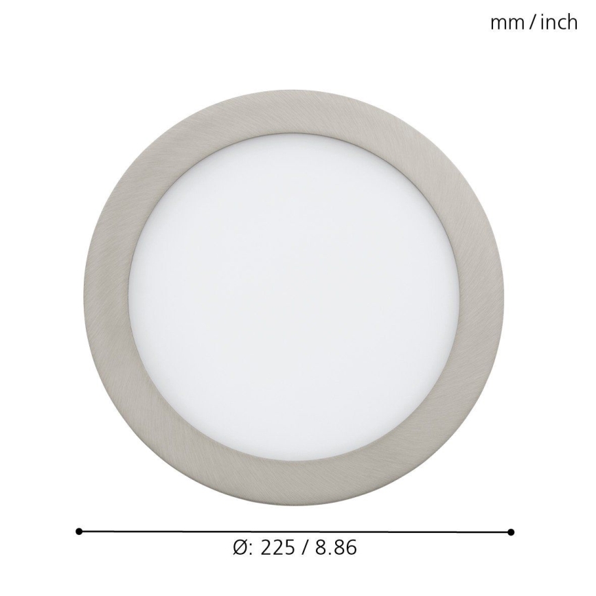 Eglo 33317 - LED RGBW Ściemnialna wpuszczana oprawa sufitowa FUEVA-C LED/15,6W/230V 2700-6500K śr. 22,5 cm