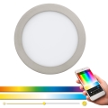 Eglo 33317 - LED RGBW Ściemnialna wpuszczana oprawa sufitowa FUEVA-C LED/15,6W/230V 2700-6500K śr. 22,5 cm
