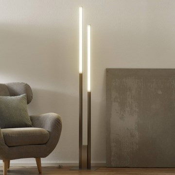 Eglo 33323 - LED RGBW Lampa podłogowa ściemnialna FRAIOLI-C 2xLED/17W/230V 2700-6500K matowy chrom