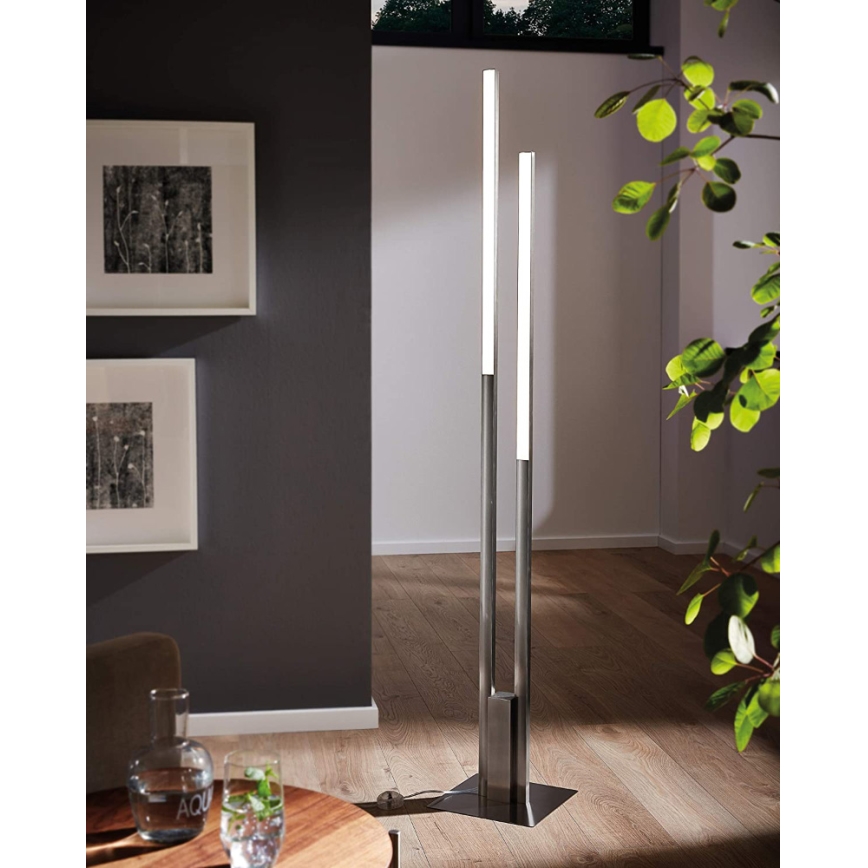 Eglo 33323 - LED RGBW Lampa podłogowa ściemnialna FRAIOLI-C 2xLED/17W/230V 2700-6500K matowy chrom