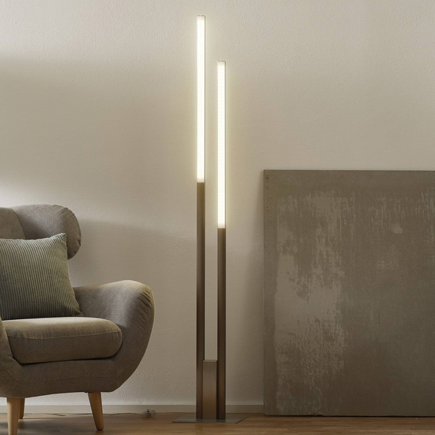 Eglo 33323 - LED RGBW Lampa podłogowa ściemnialna FRAIOLI-C 2xLED/17W/230V 2700-6500K matowy chrom